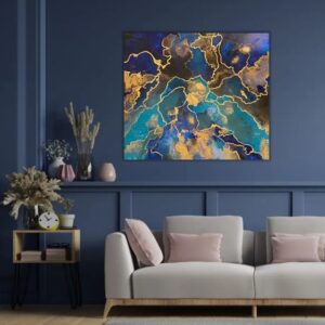 Gold love 100×100 cm